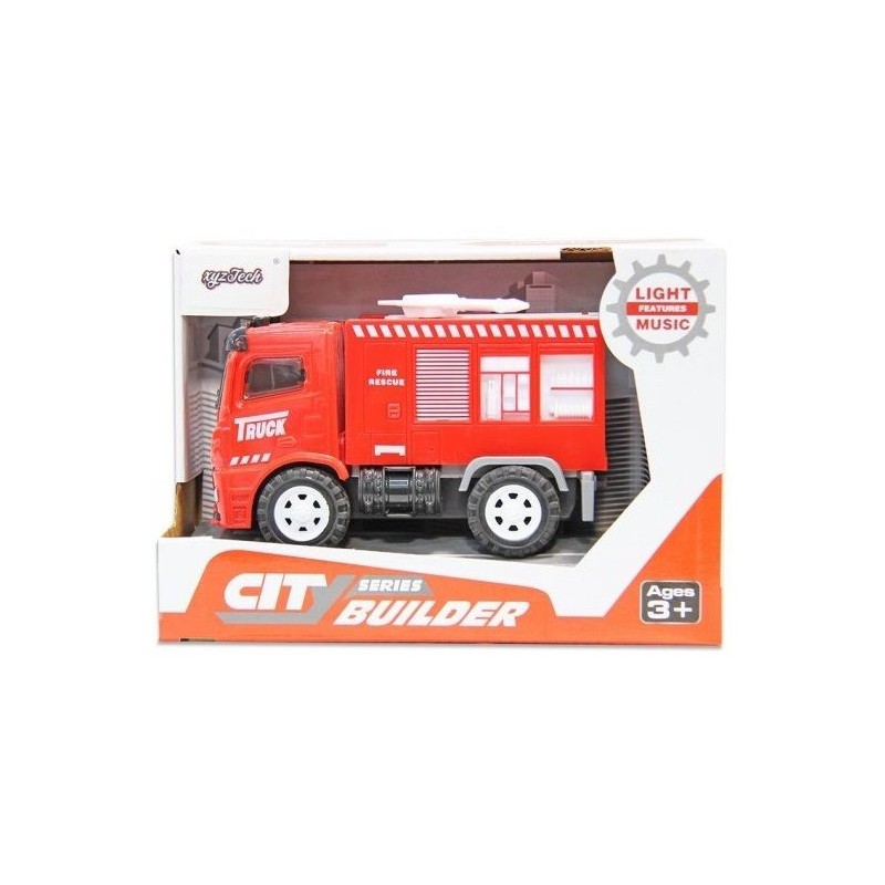 Camión de bomberos de juguete con luces y sonidos