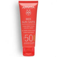 Apivita Bee Sun Safe hydra Fresh gel-crema facial con color spf50 con alga marina & Própoleo