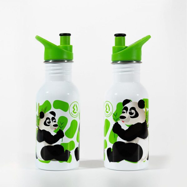 Cantimplora infantil acero inoxidable 500 ml Water revolution Oso Panda