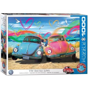 Puzzle 1000 piezas Eurographics, Amor escarabajo, Beetle Love VW