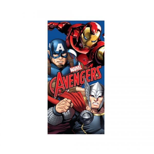 Toalla de playa Marvel Avengers, Iron Man, Capitán América, Thor... Microfibra