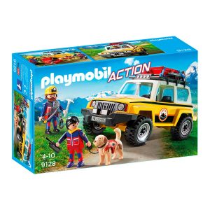 Playmobil Coche todoterreno amarillo vehículo especial de rescate en la montaña