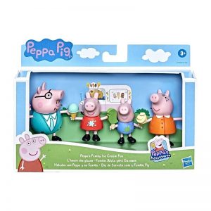 Hasbro Peppa Pig family Ice cream Dia de helado, set de 4 personajes Helados con Peppa y su familia