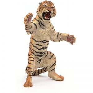 Papo 50208, increible figura tigre rugiendo de pie para crear escenas únicas en tu Belén o pesebre y para regalar a niños amantes de estos animales salvajes
